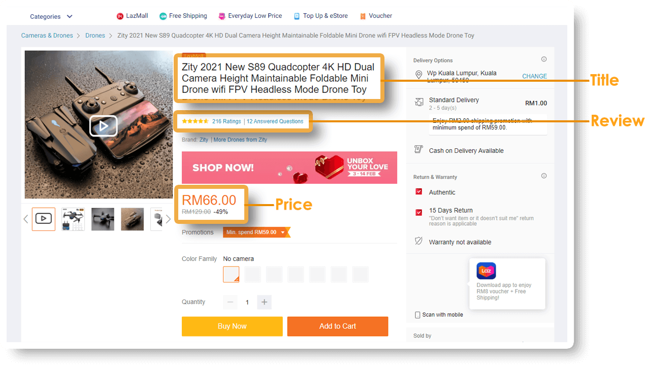 Scrape Lazada Product Data